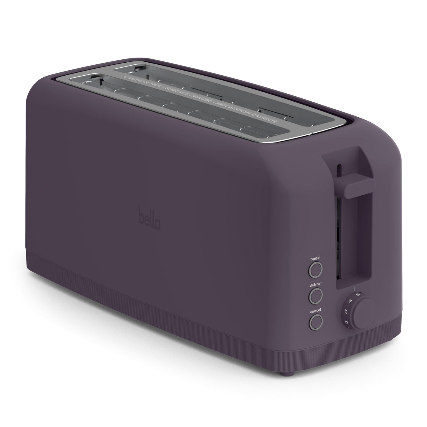 bella 2 Slice Slim Toaster, Fits-anywhere™ Kitchenware, 6 Setting Shade Control with Reheat & Cancel Buttons, Fits sourdough, 10” Long Slot, Anti Jam & Auto Shutoff, 900 Watt, Blossom