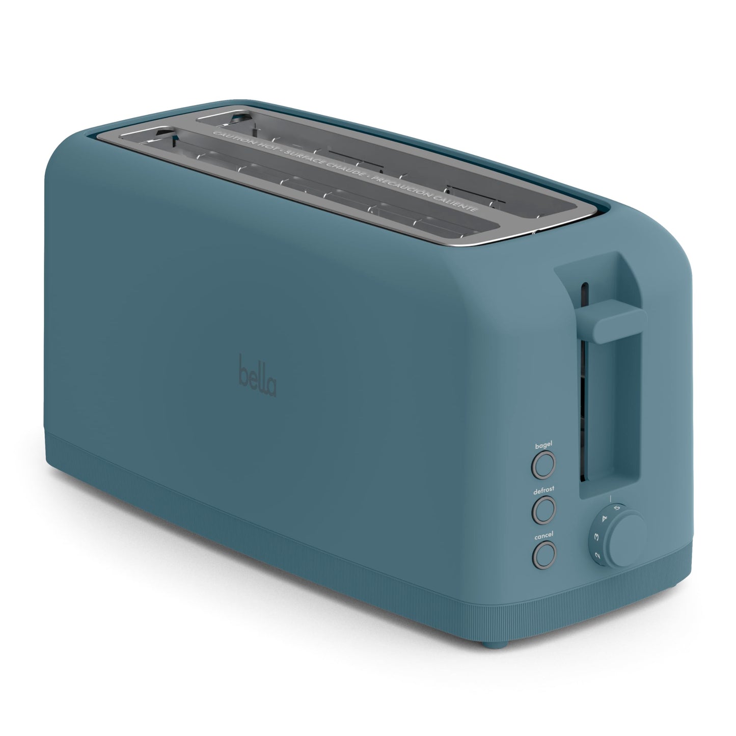 bella 2 Slice Slim Toaster, Fits-anywhere™ Kitchenware, 6 Setting Shade Control with Reheat & Cancel Buttons, Fits sourdough, 10” Long Slot, Anti Jam & Auto Shutoff, 900 Watt, Blossom