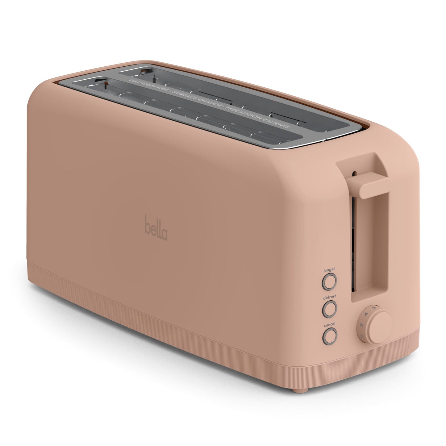 bella 2 Slice Slim Toaster, Fits-anywhere™ Kitchenware, 6 Setting Shade Control with Reheat & Cancel Buttons, Fits sourdough, 10” Long Slot, Anti Jam & Auto Shutoff, 900 Watt, Blossom