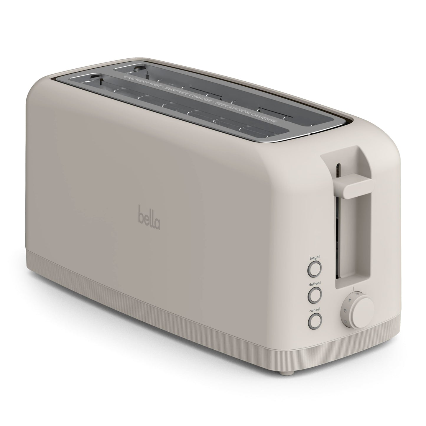 bella 2 Slice Slim Toaster, Fits-anywhere™ Kitchenware, 6 Setting Shade Control with Reheat & Cancel Buttons, Fits sourdough, 10” Long Slot, Anti Jam & Auto Shutoff, 900 Watt, Blossom