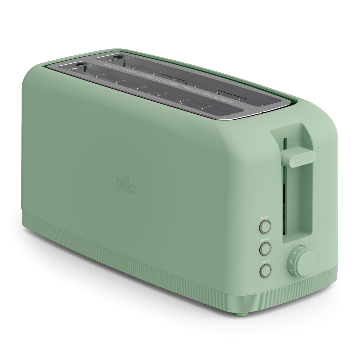bella 2 Slice Slim Toaster, Fits-anywhere™ Kitchenware, 6 Setting Shade Control with Reheat & Cancel Buttons, Fits sourdough, 10” Long Slot, Anti Jam & Auto Shutoff, 900 Watt, Blossom