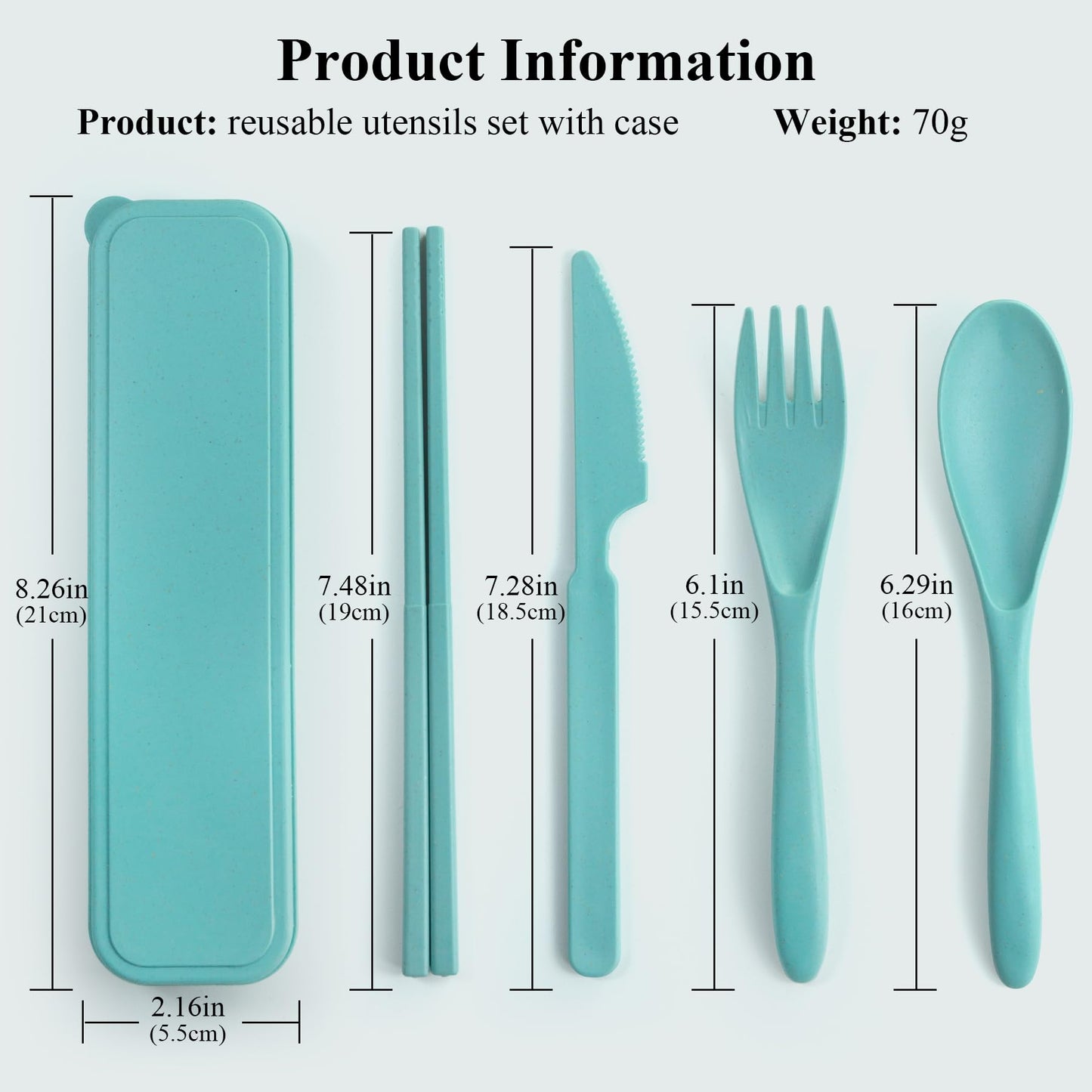 4 Sets Travel Utensils with Case, Cutlery Set Chopsticks Fork Spoon Knife with Case, Reusable Plastic Utensils Sets for Lunch Box Accessories,Portable Lunch Box Utensils Set for Daily Use
