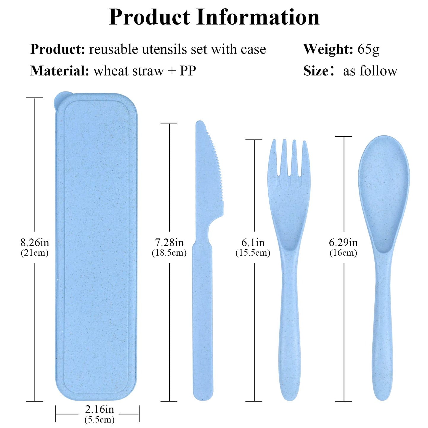 4 Sets Travel Utensils with Case, Cutlery Set Chopsticks Fork Spoon Knife with Case, Reusable Plastic Utensils Sets for Lunch Box Accessories,Portable Lunch Box Utensils Set for Daily Use