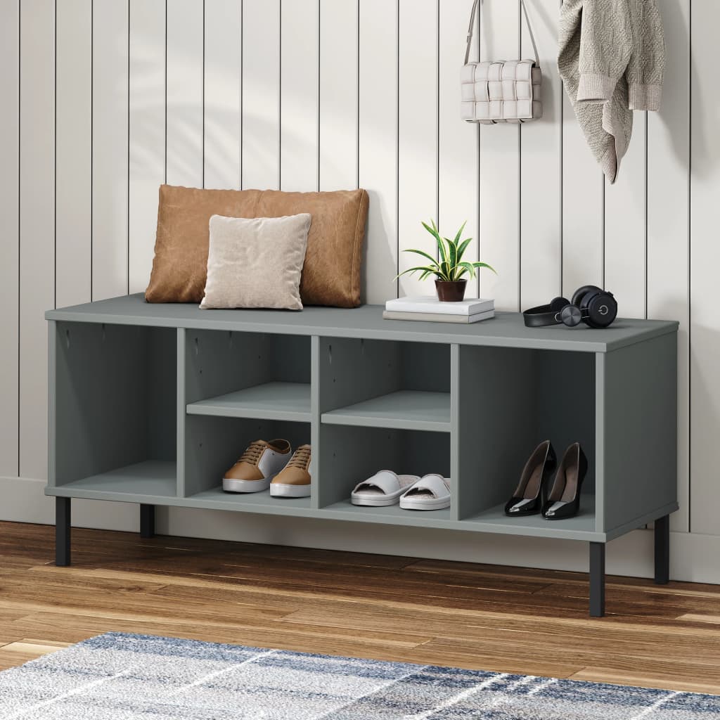 vidaXL Shoe Cabinet Shoe Cubby with 6 Compartments Shoe Rack Solid Pine Wood-6