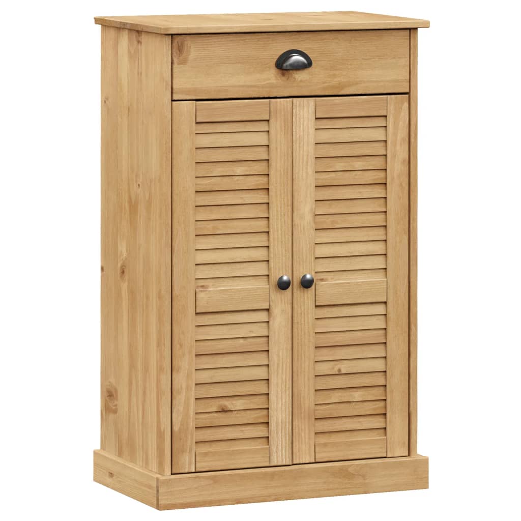 vidaXL Shoe Cabinet Shoe Storage Organizer with Doors VIGO Solid Wood Pine-4