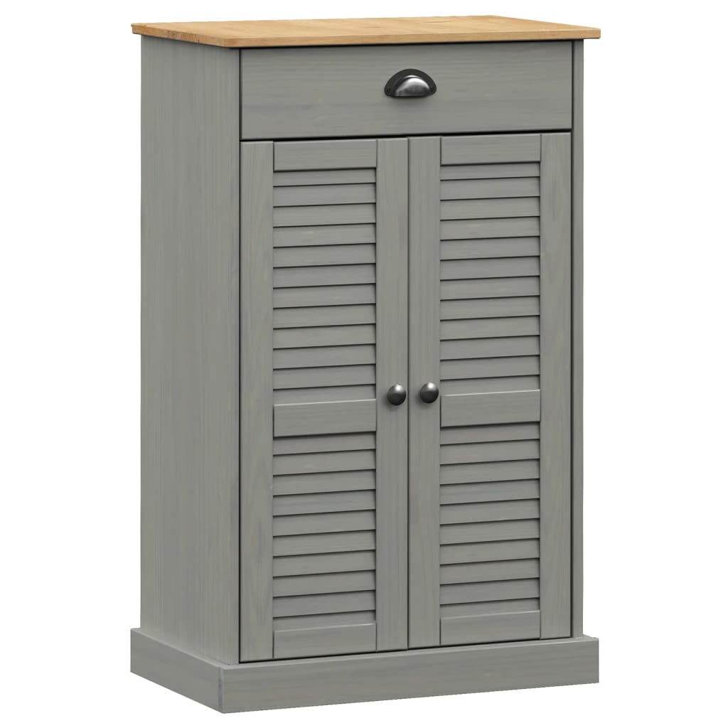 vidaXL Shoe Cabinet Shoe Storage Organizer with Doors VIGO Solid Wood Pine-3