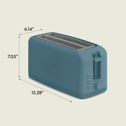 bella 2 Slice Slim Toaster, Fits-anywhere™ Kitchenware, 6 Setting Shade Control with Reheat & Cancel Buttons, Fits sourdough, 10” Long Slot, Anti Jam & Auto Shutoff, 900 Watt, Blossom