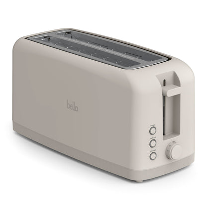 bella 2 Slice Slim Toaster, Fits-anywhere™ Kitchenware, 6 Setting Shade Control with Reheat & Cancel Buttons, Fits sourdough, 10” Long Slot, Anti Jam & Auto Shutoff, 900 Watt, Blossom