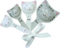 Cat Measuring Spoons - Cute Measuring Spoons Set w/Ribbon- Cat Kitchen Accessories for Cat Baking Supplies - Ceramic Measuring Spoons Set - Cat Themed Kitchen Items- Baking Gifts for Women (Set of 5)