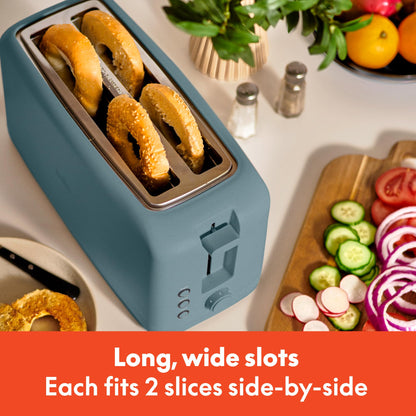 bella 2 Slice Slim Toaster, Fits-anywhere™ Kitchenware, 6 Setting Shade Control with Reheat & Cancel Buttons, Fits sourdough, 10” Long Slot, Anti Jam & Auto Shutoff, 900 Watt, Blossom