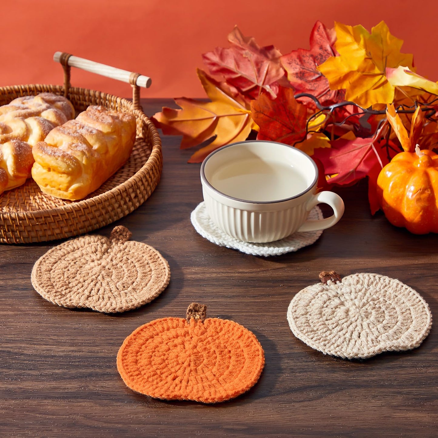 4 Pcs Fall Coasters