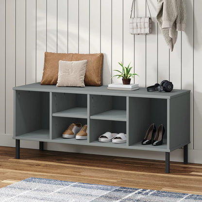 vidaXL Shoe Cabinet Shoe Cubby with 6 Compartments Shoe Rack Solid Pine Wood-6
