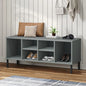 vidaXL Shoe Cabinet Shoe Cubby with 6 Compartments Shoe Rack Solid Pine Wood-6