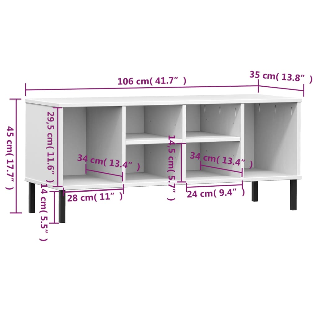 vidaXL Shoe Cabinet Shoe Cubby with 6 Compartments Shoe Rack Solid Pine Wood-4
