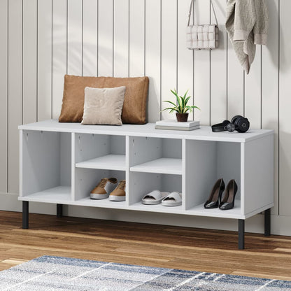 vidaXL Shoe Cabinet Shoe Cubby with 6 Compartments Shoe Rack Solid Pine Wood-7