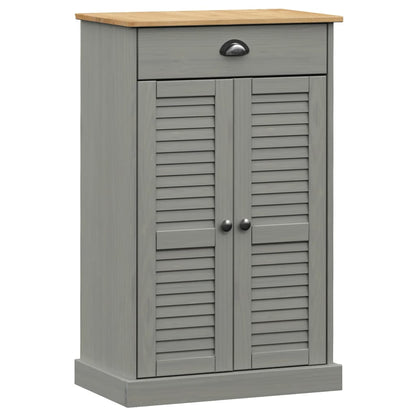 vidaXL Shoe Cabinet Shoe Storage Organizer with Doors VIGO Solid Wood Pine-3