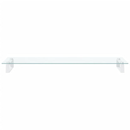 vidaXL Monitor Stand Desktop Computer Screen Riser Tempered Glass and Metal-2