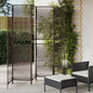 vidaXL Room Divider 6 Panels Brown Poly Rattan-0
