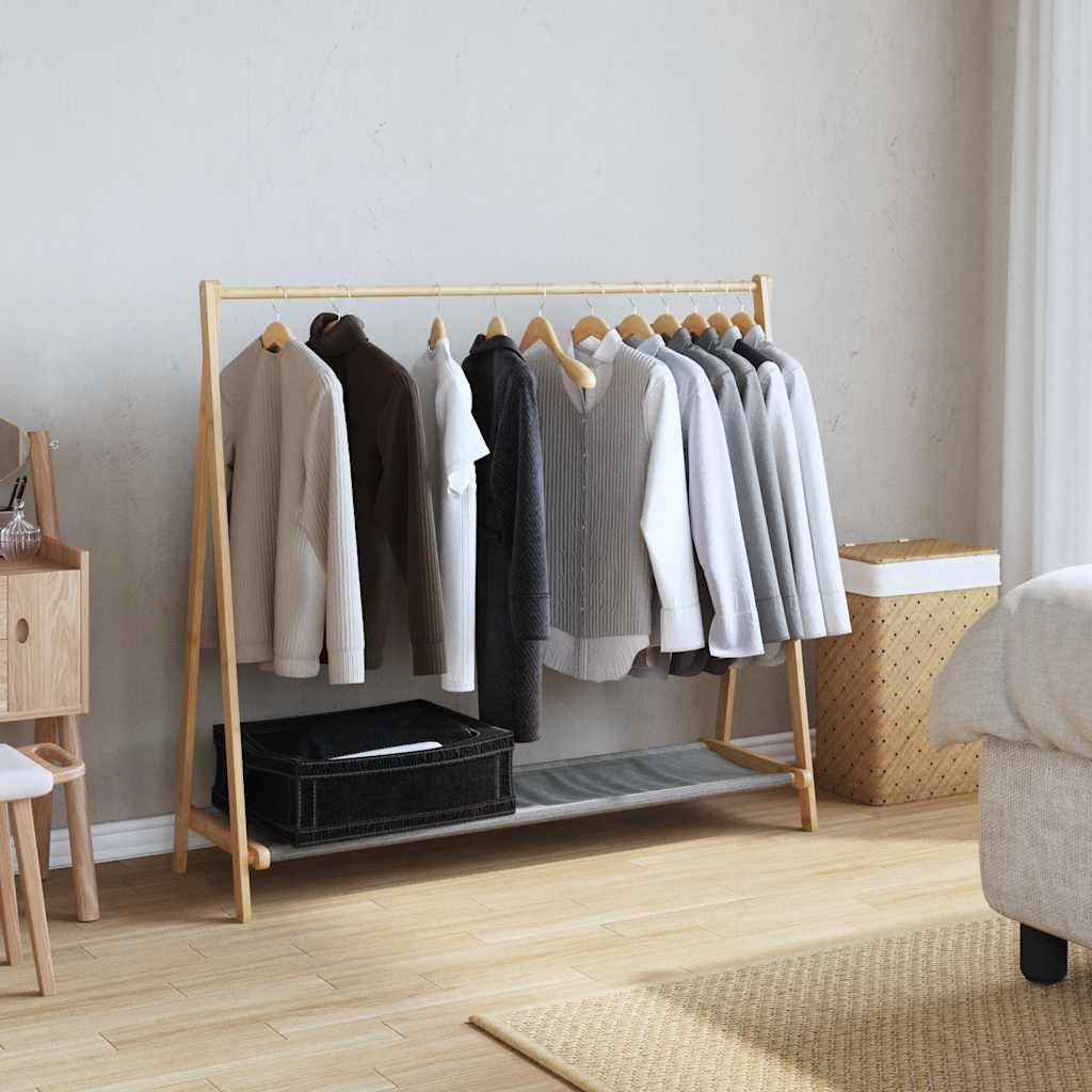 vidaXL Clothes Rack with Shelves 41.7"x13.4"x40.2" Bamboo-1
