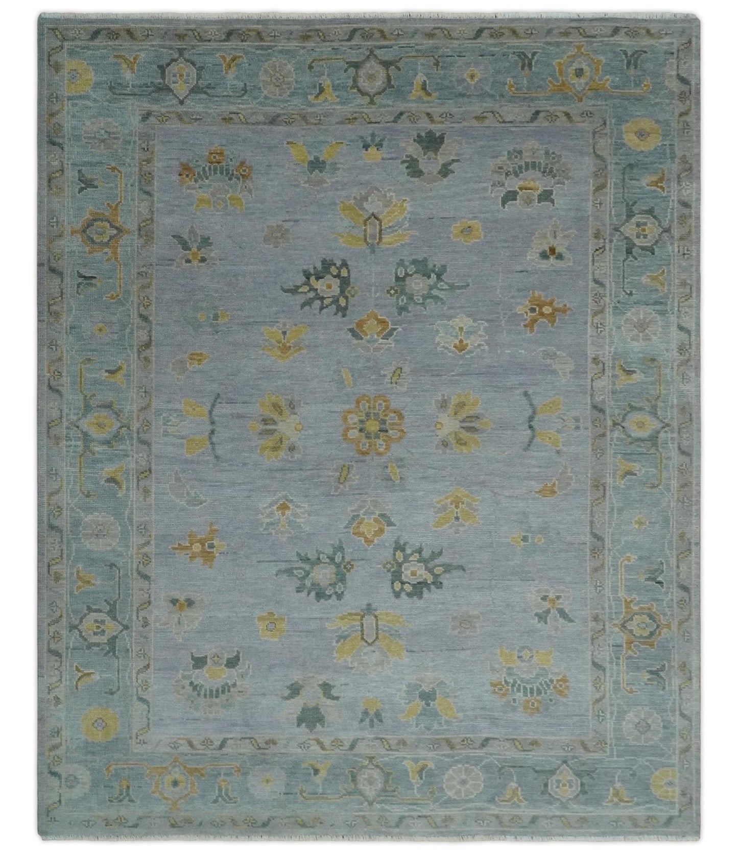 Antique Hand knotted Oushak wool Rug