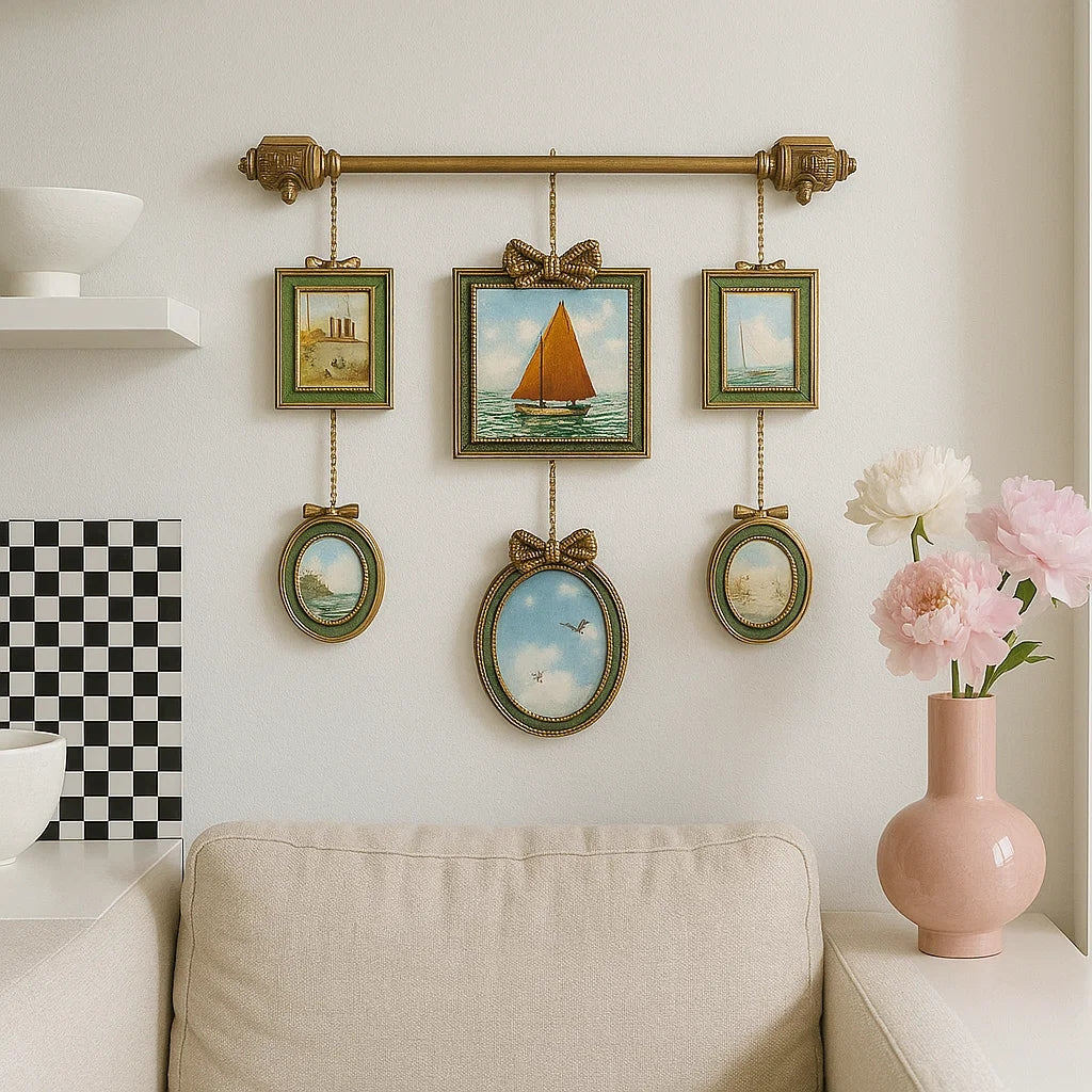Elegant Multi-Frame Hanging Decor-3