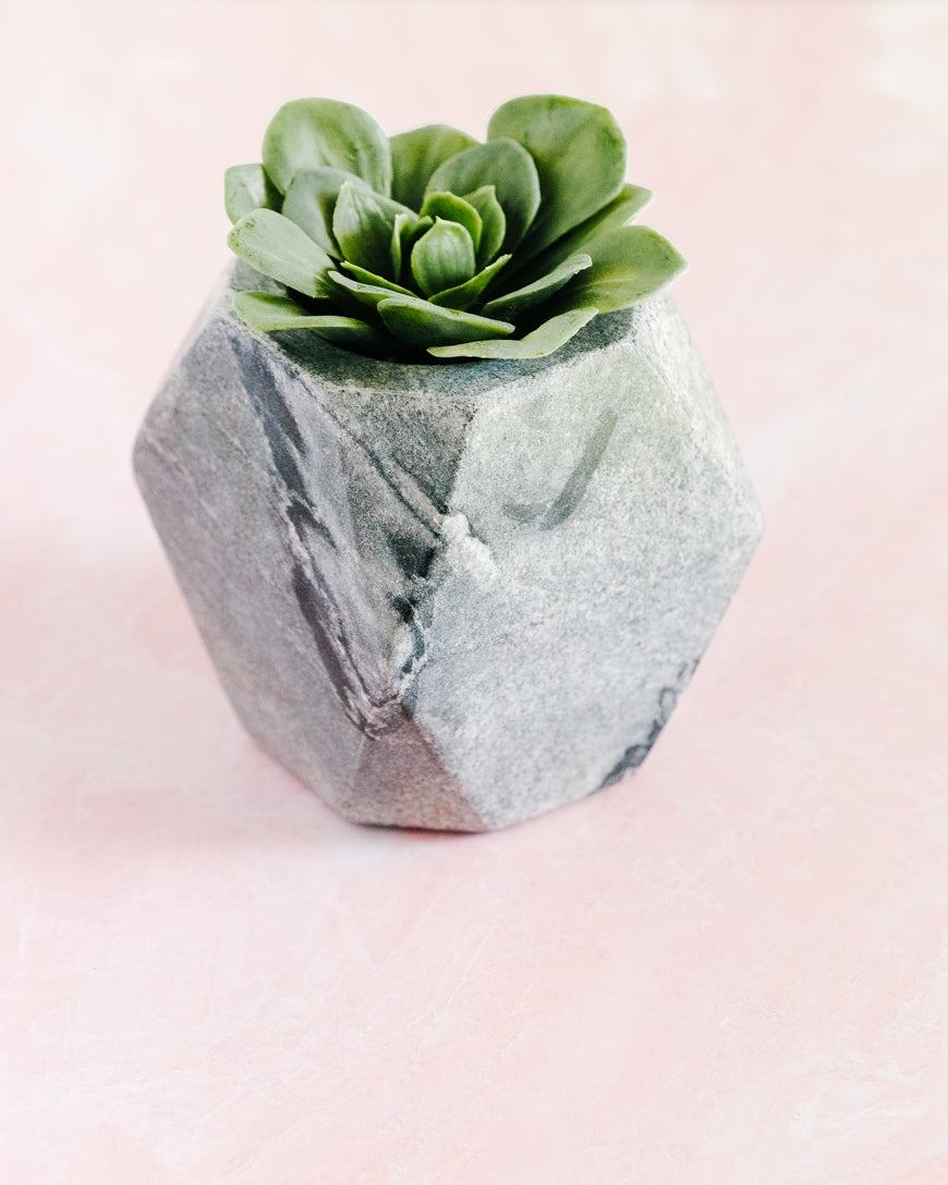Geo Marble Planter