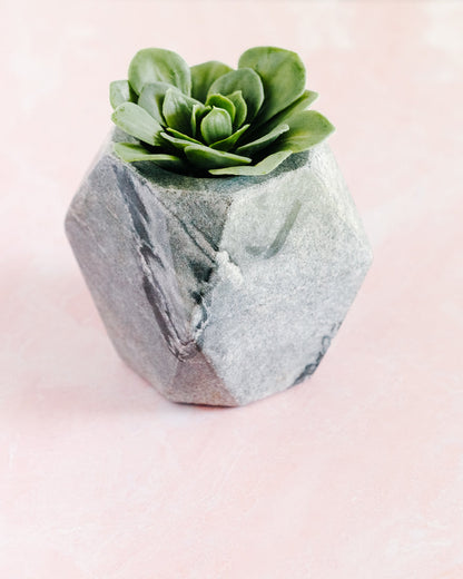 Geo Marble Planter