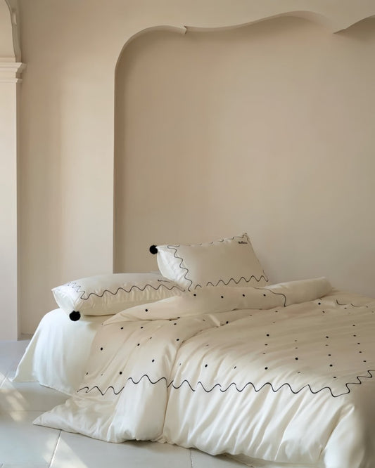 Elegant Retro Silky Smooth Cooling Tencel Lyocell Queen Size Duvet Cover Set-0