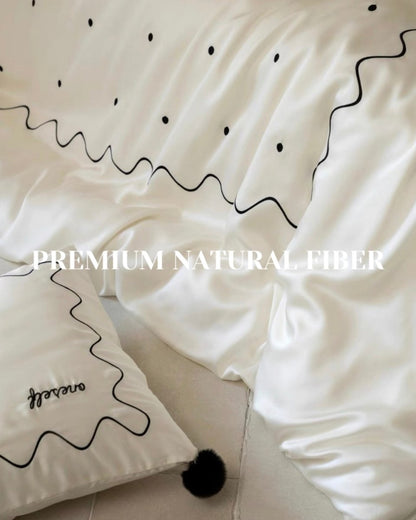 Elegant Retro Silky Smooth Cooling Tencel Lyocell Queen Size Duvet Cover Set-2