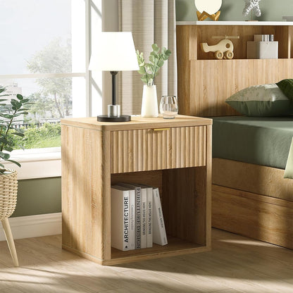 Yanosaku NS001 Wood Night Stand with Drawer-0