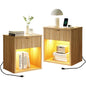 Yanosaku NS001 Wood Night Stand with Drawer-2