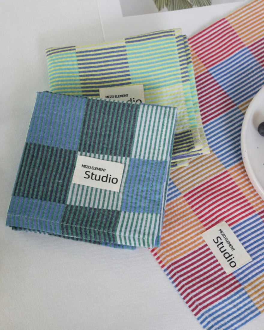 Pastel Checker Placemat for Dopamine Table Setting-3