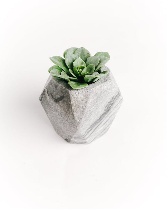 Geo Marble Planter